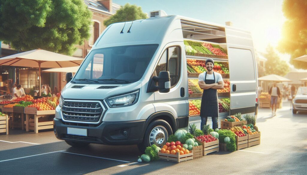 Chiller van in UAE keeping frozen products cold during delivery