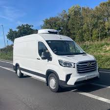 Refrigerated chiller van delivering temperature-sensitive goods in Dubai Marina