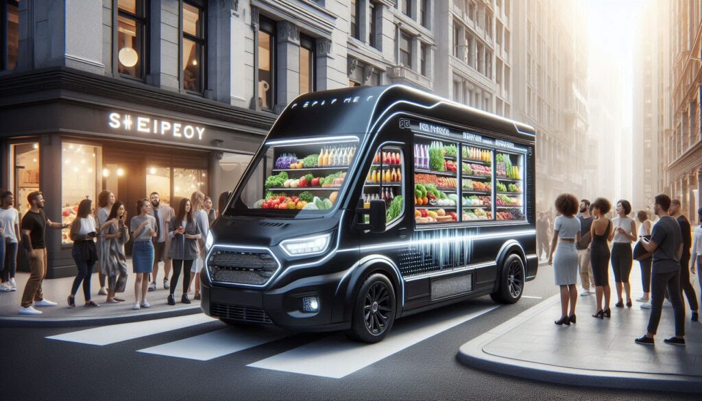 Chiller van hire in Dubai transporting fresh food products